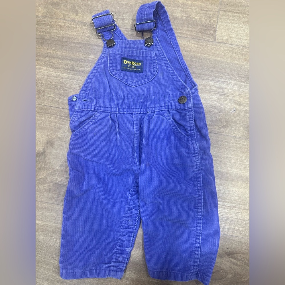 Baby Vintage OshKosh Purple Corduroy Overalls